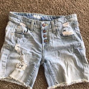 Mossimo destroyed jean shorts